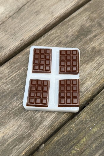 Çikolata Dörtlü Silikon Mum Kalıbı