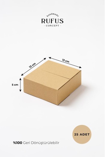 13x13x5cm Kraft Koli 25 Adet