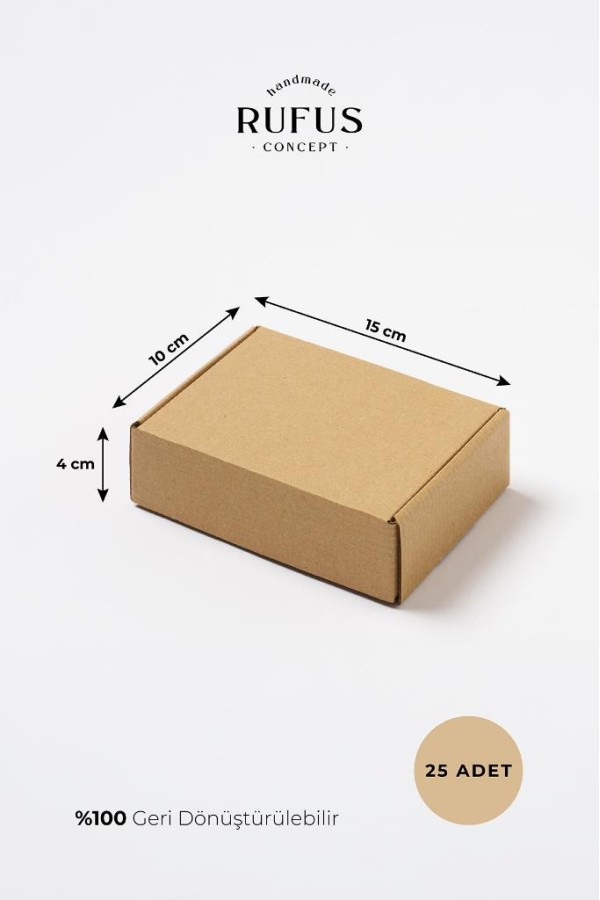 15x10x4cm Kilitli Kraft Kutu 25 Adet 15x10x4cm Kilitli Kraft Kutu 25 Adet