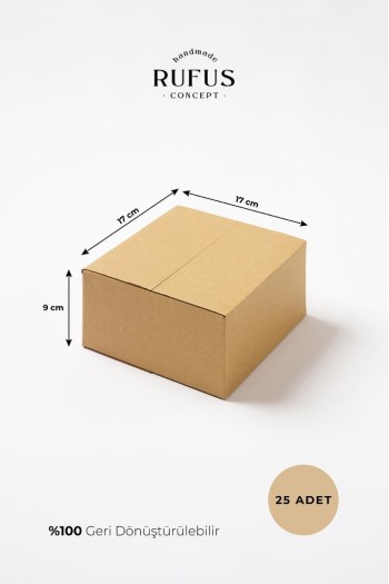 17x17x9cm Kraft Koli 25 Adet