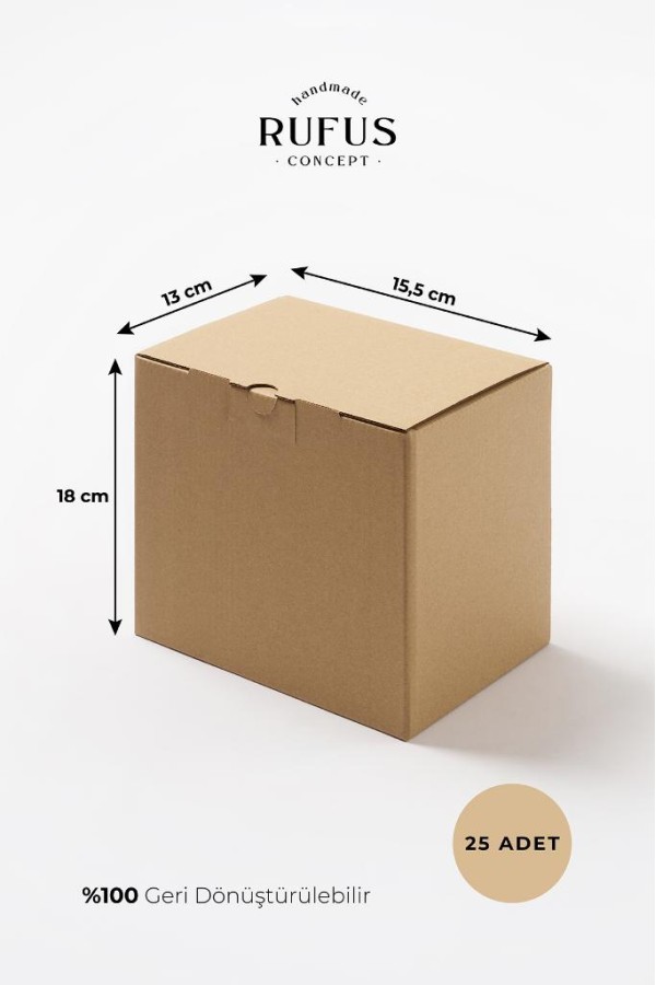 18x13x15,5cm Kilitli Kraft Kutu 25 Adet 18x13x15,5cm Kilitli Kraft Kutu 25 Adet
