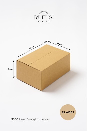 18x13x8cm Kraft Koli 25 Adet