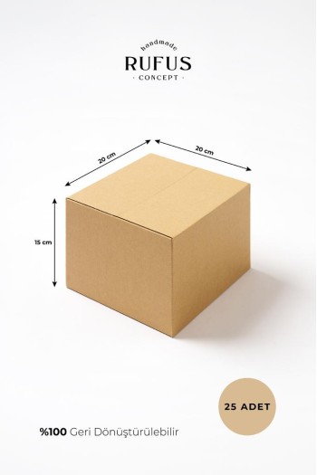 20x20x15cm Kraft Koli 25 Adet