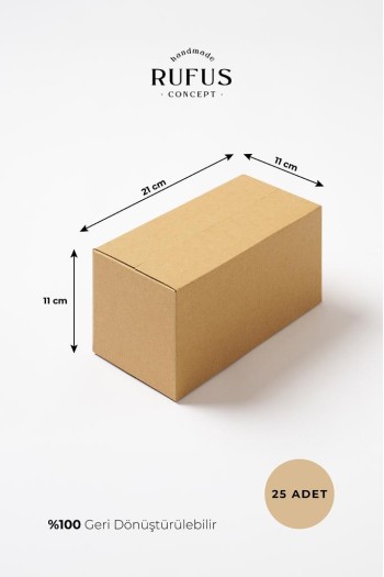 21x11x11cm Kraft Koli 25 Adet
