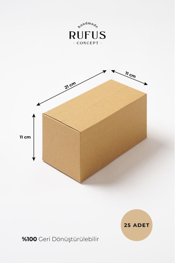 21x11x11cm Kraft Koli 25 Adet