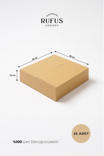 28x28x7,5cm Kraft Koli 25 Adet