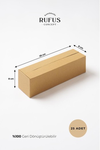 29x8x8cm Kraft Koli 25 Adet