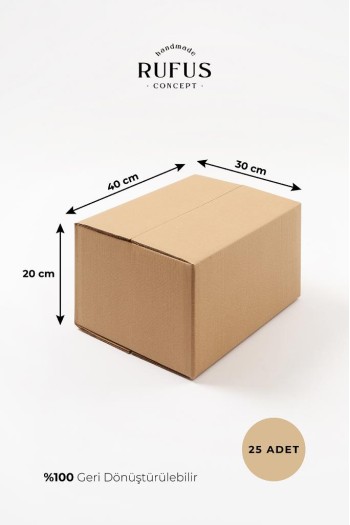 40x30x20cm Kraft Koli 25 Adet 40x30x20cm Kraft Koli 25 Adet