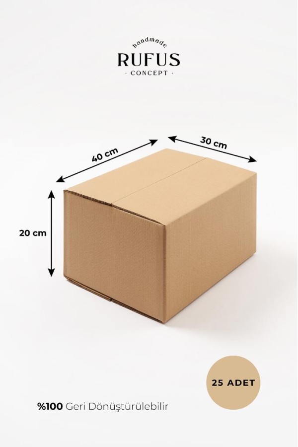 40x30x20cm Kraft Koli 25 Adet