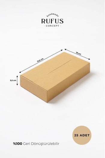31,5x18x5,5cm Kraft Koli 25 Adet