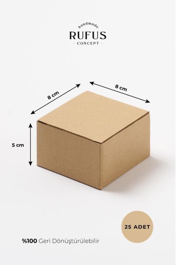 8x8x5cm Kilitli Kraft Kutu 25 Adet 8x8x5cm Kilitli Kraft Kutu 25 Adet
