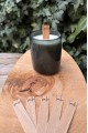 Ahşap Mum Fitili ve Yapışkanlı Fitil Sehpası 10 Adet (15x100x0,5mm) SMİLE Ahşap Mum Fitili ve Yapışkanlı Fitil Sehpası 10 Adet (15x100x0,5mm) SMİLE