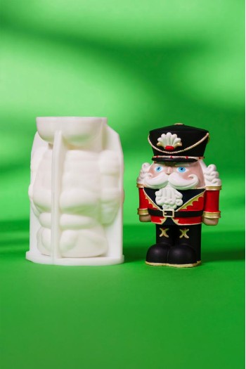 Kurşun Asker Tombul Silikon Mum Kalıbı