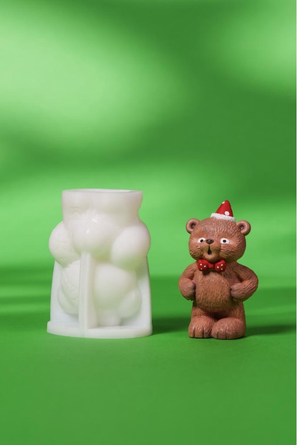 Parti Ayısı Silikon Mum Kalıbı