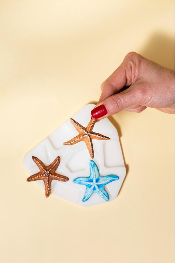 Deniz Yıldızı Üçlü Silikon Mum Kalıbı