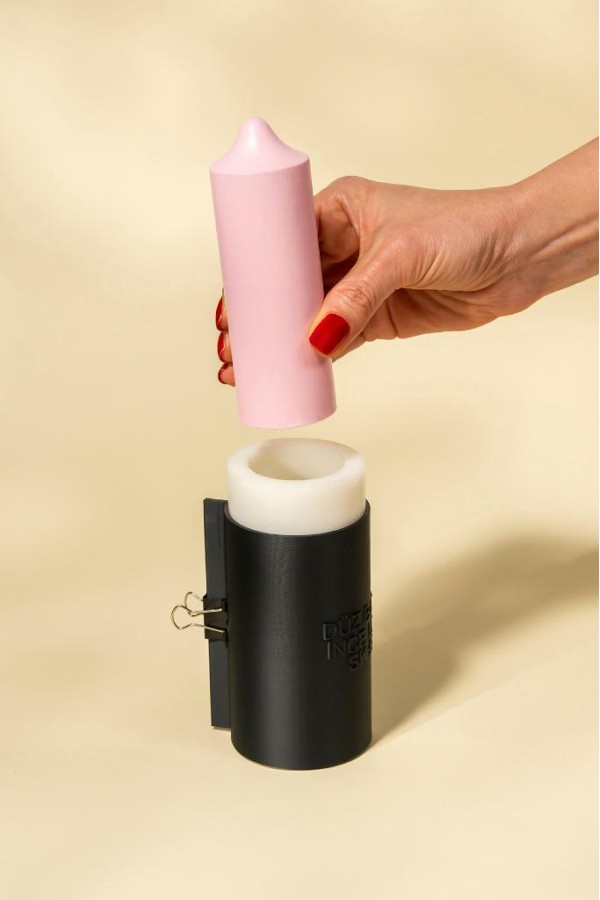 Baton Düz İnce Uzun Kasnaklı Silikon Mum Kalıbı