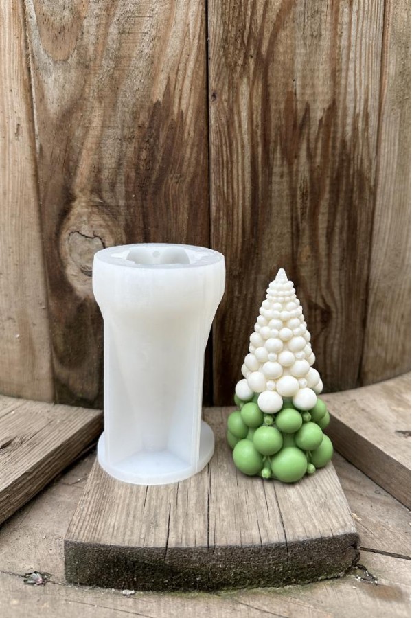 Bubble Çam Ağacı Silikon Mum Kalıbı Bubble Çam Ağacı Silikon Mum Kalıbı