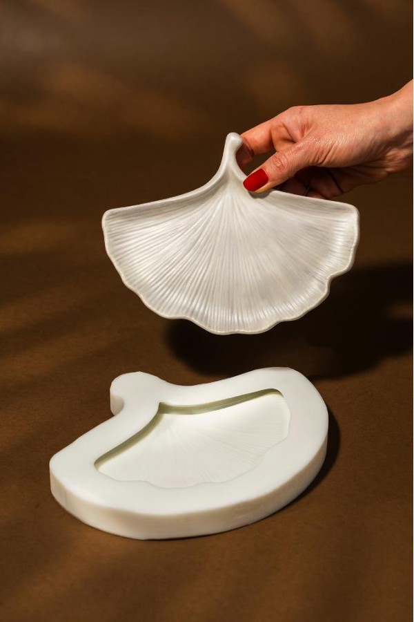 GİNKGO BİLOBA YAPRAK Silikon Tepsi Kalıbı