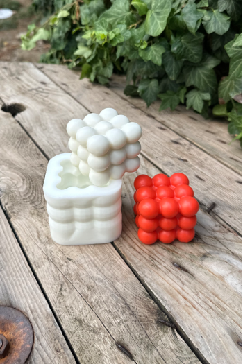 Bubble Küp Silikon Mum Kalıbı Bubble Küp Silikon Mum Kalıbı