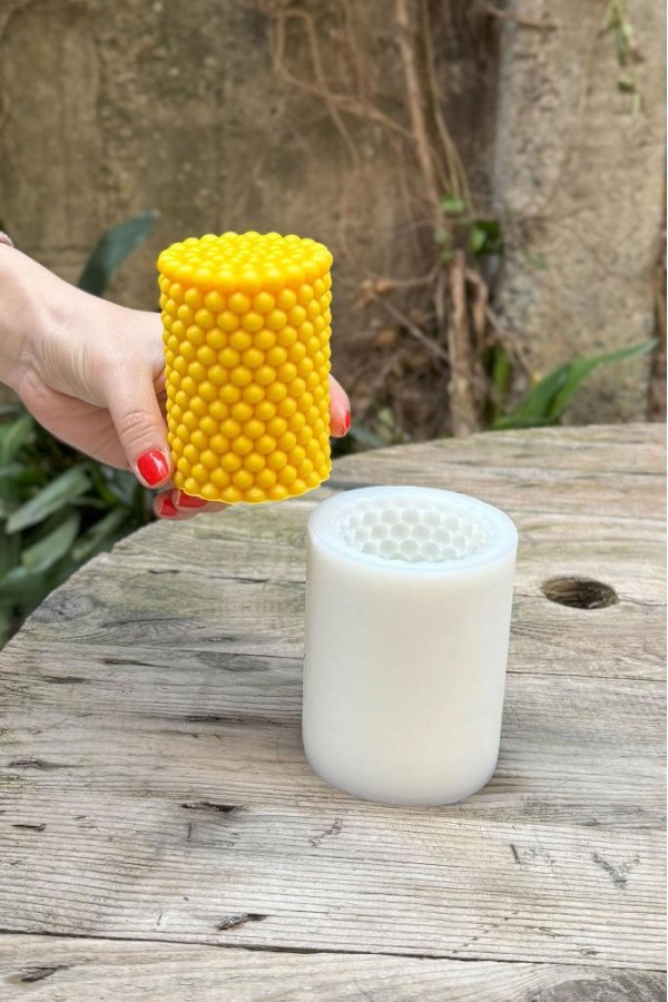 Bubble Silindir Silikon Mum Kalıbı Bubble Silindir Silikon Mum Kalıbı