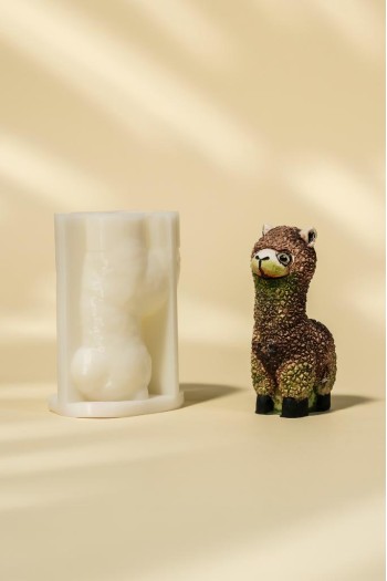 Lama Tekli Silikon Mum Kalıbı Lama Tekli Silikon Mum Kalıbı