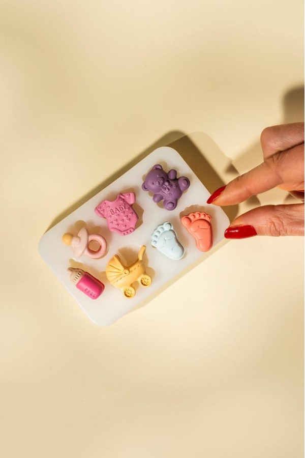 Baby Stuff Altılı Silikon Mum Kalıbı