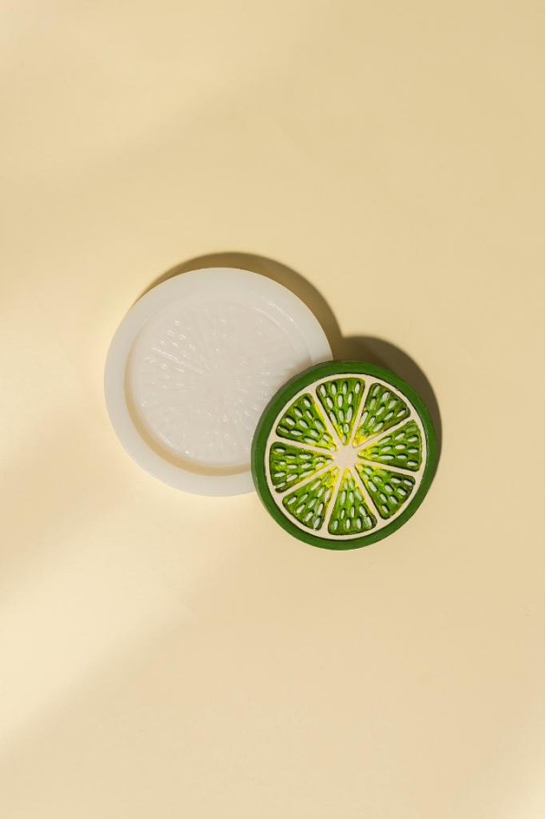 Limon Dilimi Tekli Silikon Mum Kalıbı