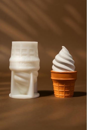 Külahlı Dondurma Silikon Mum Kalıbı Külahlı Dondurma Silikon Mum Kalıbı