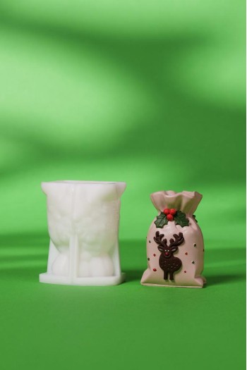 Geyikli Kese Silikon Mum Kalıbı Geyikli Kese Silikon Mum Kalıbı