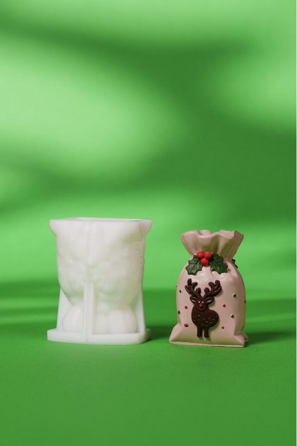 Geyikli Kese Silikon Mum Kalıbı