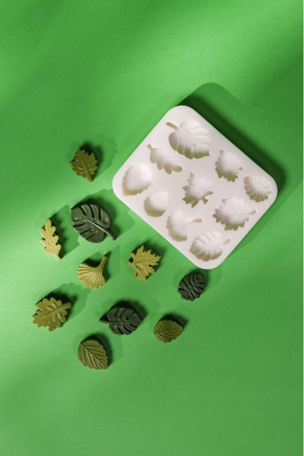 Green Leafs Silikon Mum Kalıbı