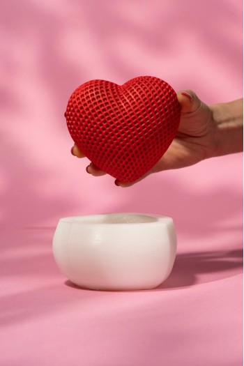 Kalp Baklava Desenli Büyük Silikon Mum Kalıbı Kalp Baklava Desenli Büyük Silikon Mum Kalıbı