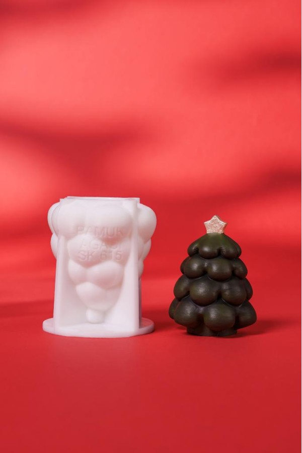 Pamuk Ağacı Silikon Mum Kalıbı