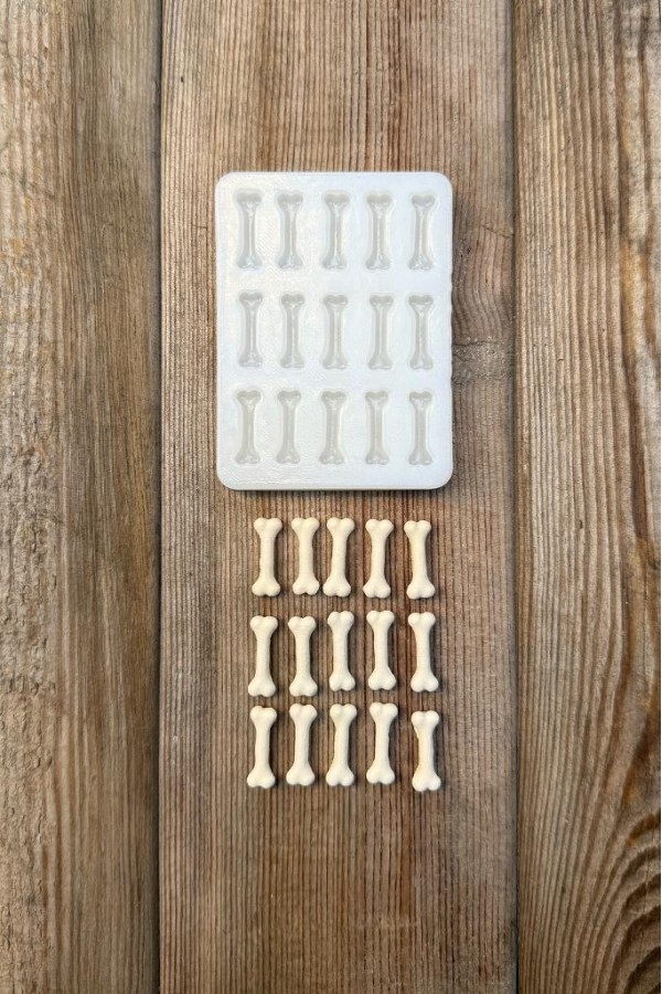 Kemik Mini On Beşli Silikon Mum Kalıbı