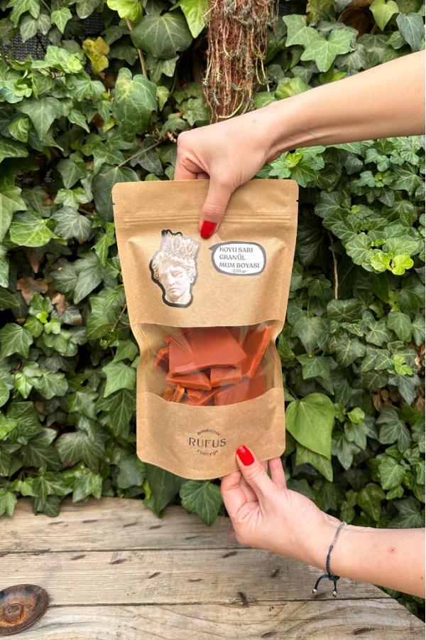 Koyu Sarı Granül Mum Boyası 250gr Koyu Sarı Granül Mum Boyası 250gr