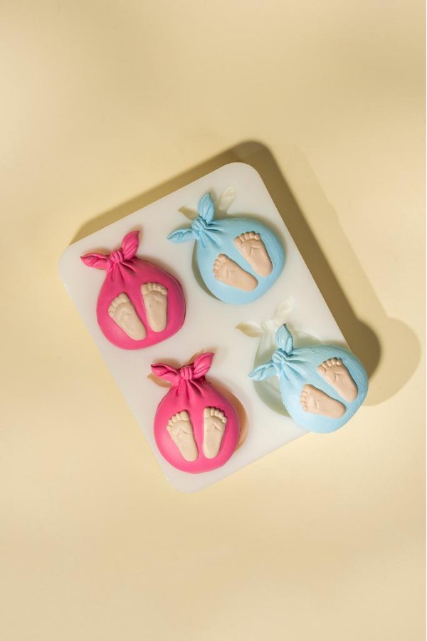 Baby Bag Dörtlü Silikon Mum Kalıbı Baby Bag Dörtlü Silikon Mum Kalıbı