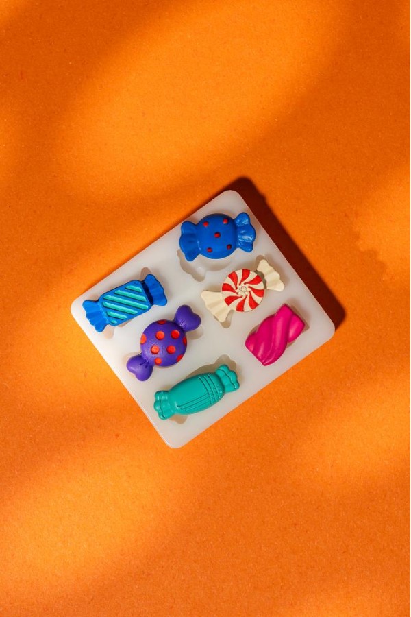 Şeker Altılı Silikon Mum Kalıbı Şeker Altılı Silikon Mum Kalıbı