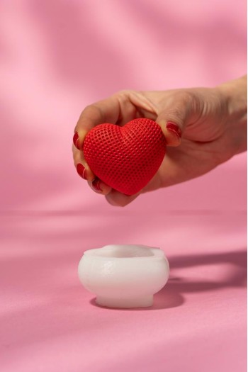 Kalp Baklava Desenli Küçük Silikon Mum Kalıbı Kalp Baklava Desenli Küçük Silikon Mum Kalıbı