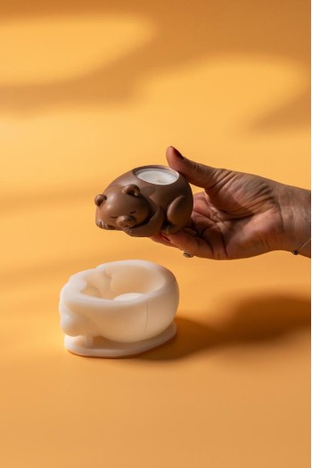 Ayı Tealight Silikon Mumluk Kalıbı