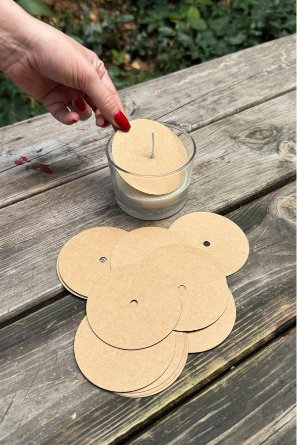 Mum Toz Kapakları 77mm Dış Çap 5mm İç Çap İp Fitil Boşluğu 50 Adet