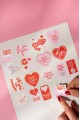 Sevgililer Günü Etiket Seti 63 Adet