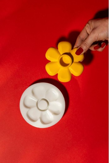 Papatya Şamdan Silikon Altlık Kalıbı