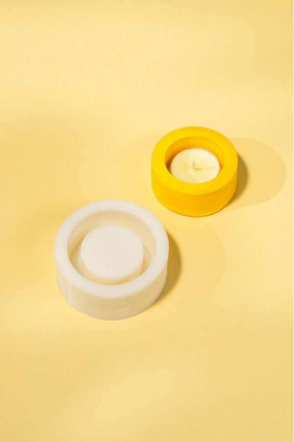 Tealight 1 Gözlü Silikon Mumluk Kalıbı