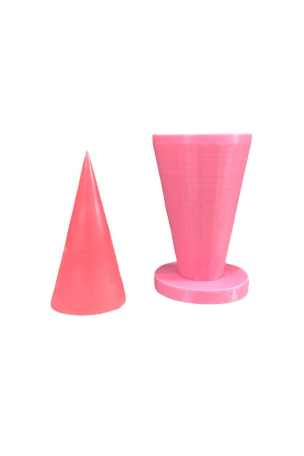 Prizma Dairesel 3D Silikon Mum Kalıbı