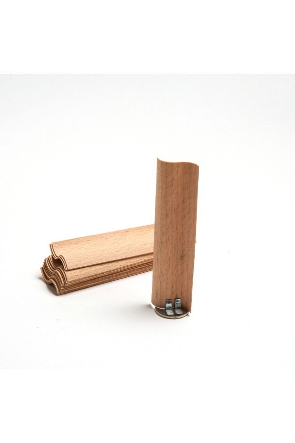 S Model Ahşap Mum Fitili ve Yapışkanlı Fitil Sehpası 100 Adet ( 30mm x 100mm x 0.5mm )