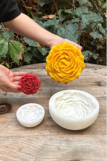 Şakayık İkili Set Silikon Mum Kalıpları Şakayık İkili Set Silikon Mum Kalıpları