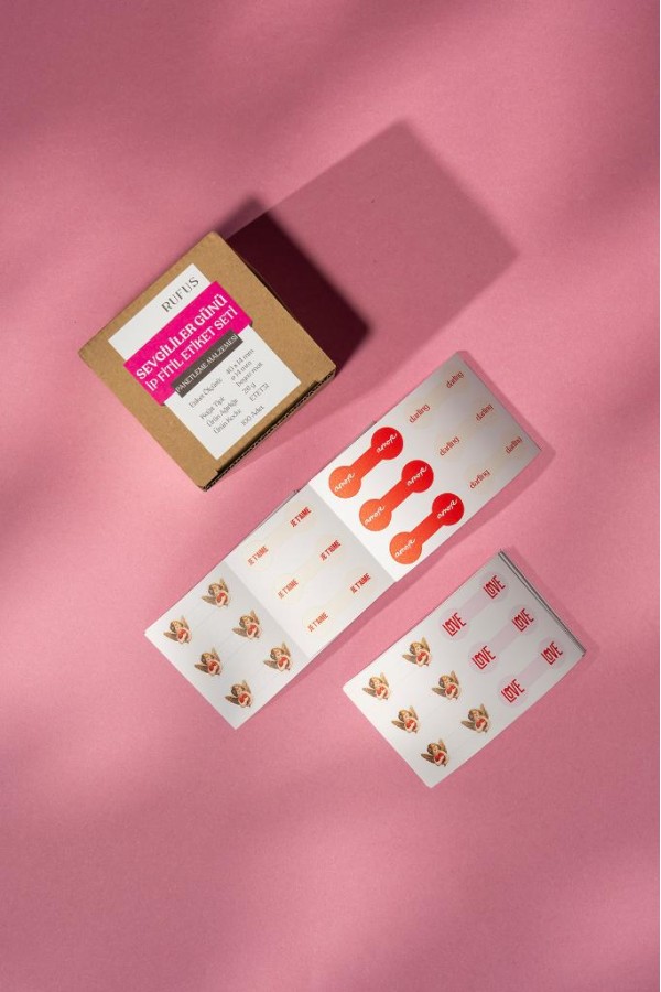 Sevgililer Günü İp Fitil Etiket Seti 100 Adet