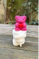 Teddy Bear Gül Dokulu Küçük Tekli Mum Kalıbı