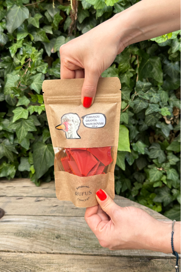 Turuncu Granül Mum Boyası 100gr Turuncu Granül Mum Boyası 100gr