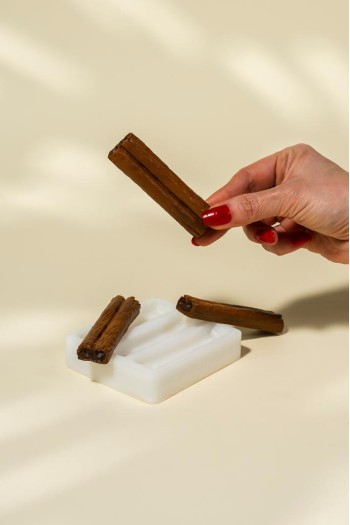 Tarçın Çubuğu Üçlü Silikon Mum Kalıbı